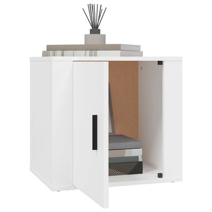vidaXL Tables de chevet 2 pcs Blanc 50x39x47 cm