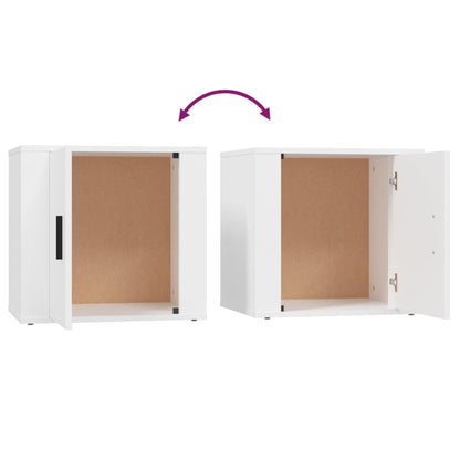 vidaXL Tables de chevet 2 pcs Blanc 50x39x47 cm