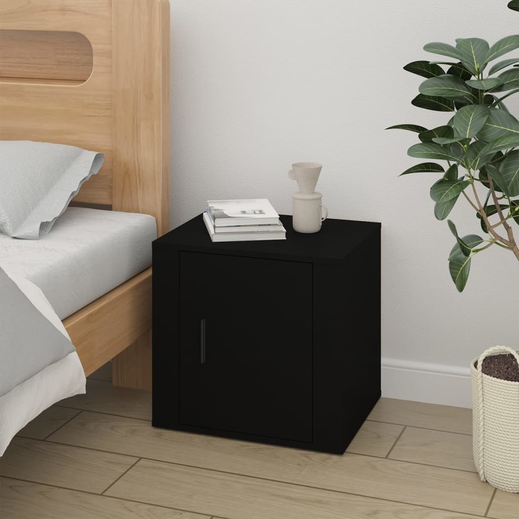 vidaXL Nachttische 2 Stk. Schwarz 50x39x47 cm