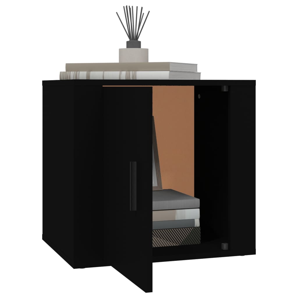 vidaXL Nachttische 2 Stk. Schwarz 50x39x47 cm