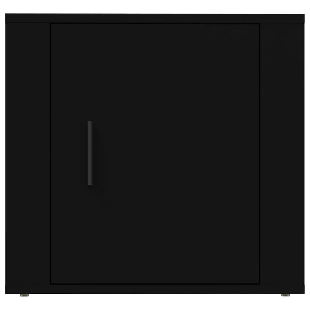 vidaXL Nachttische 2 Stk. Schwarz 50x39x47 cm