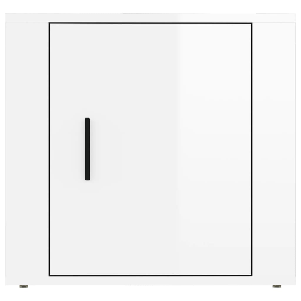 vidaXL Nachttisch Hochglanz-Weiß 50x39x47 cm