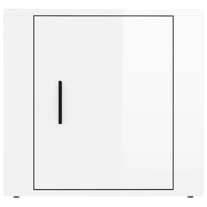 vidaXL Nachttisch Hochglanz-Weiß 50x39x47 cm