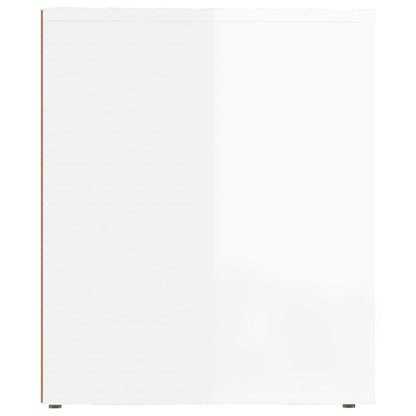 vidaXL Nachttisch Hochglanz-Weiß 50x39x47 cm