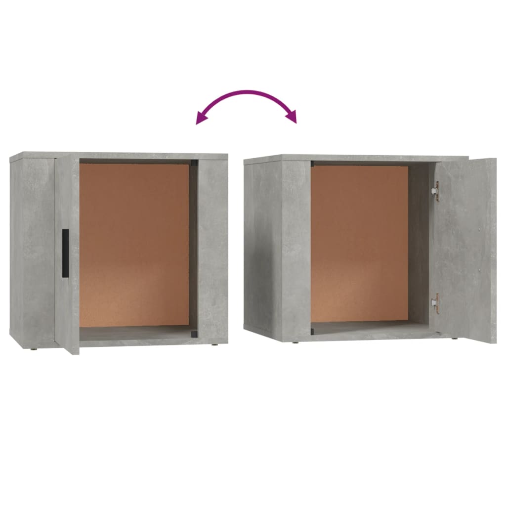 vidaXL Nachttisch Betongrau 50x39x47 cm