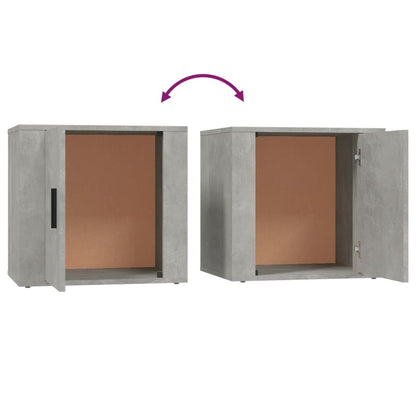vidaXL Nachttische 2 Stk. Betongrau 50x39x47 cm