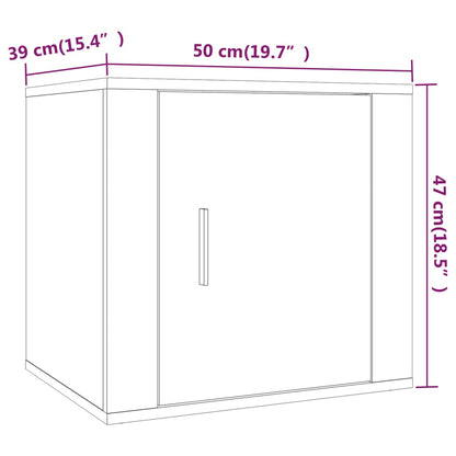 vidaXL Nachttische 2 Stk. Betongrau 50x39x47 cm