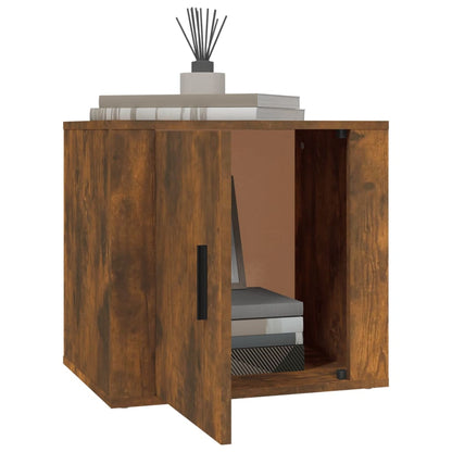 vidaXL Table de chevet chêne fumé 50x39x47 cm