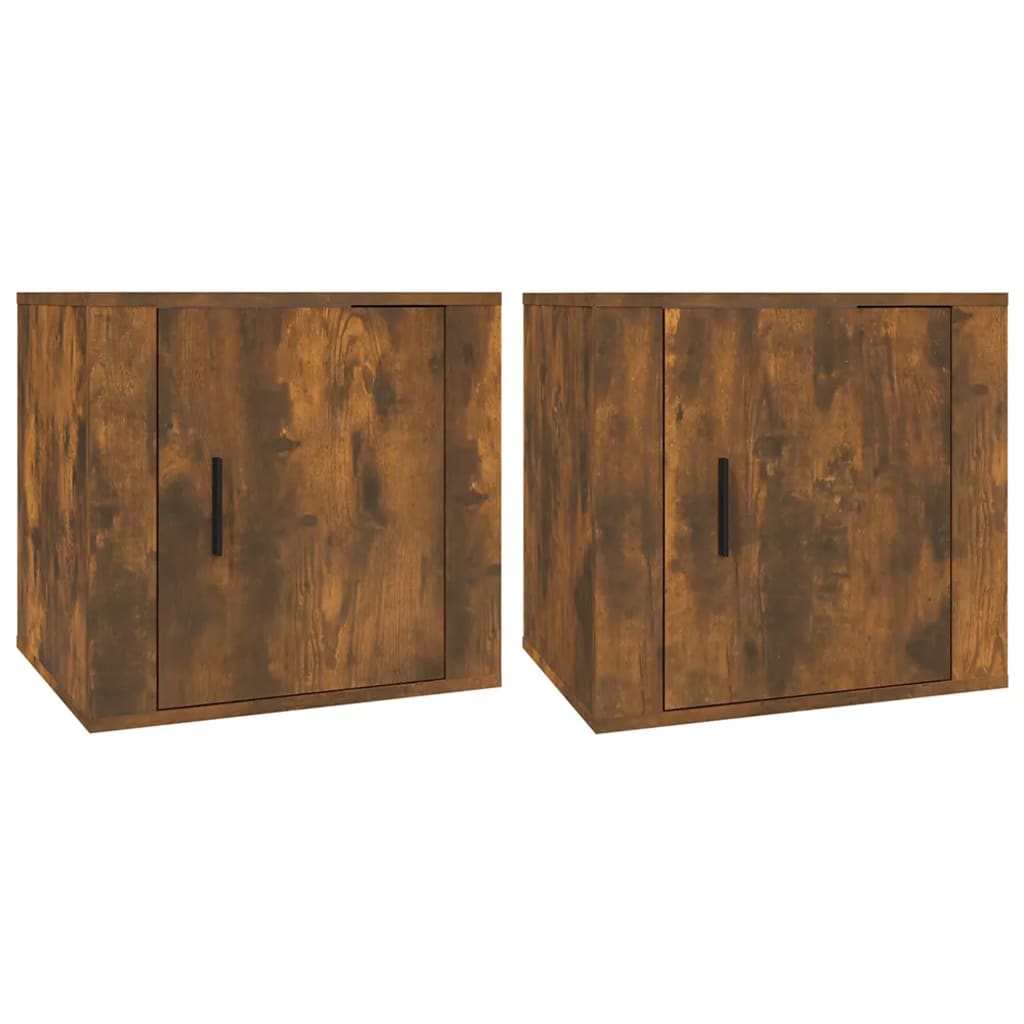 vidaXL Tables de chevet 2 pcs Chêne fumé 50x39x47 cm