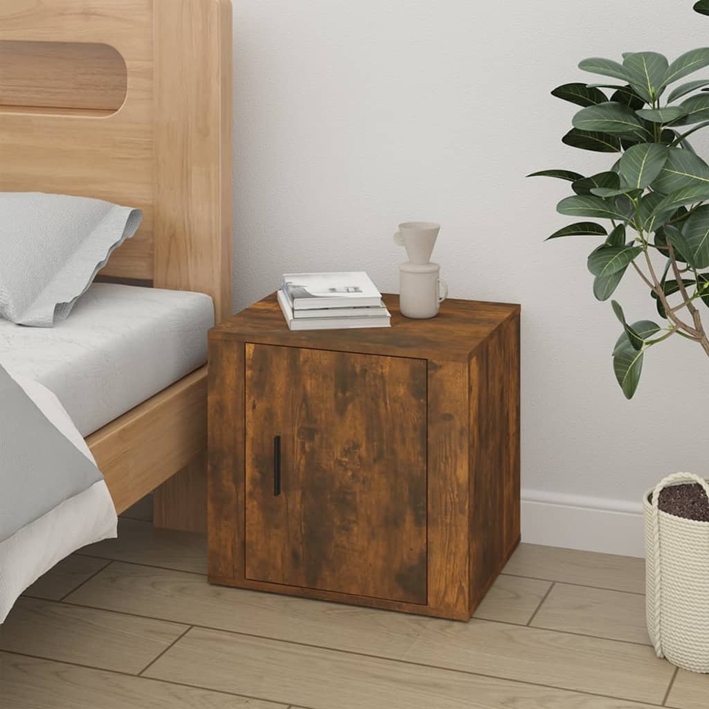 vidaXL Tables de chevet 2 pcs Chêne fumé 50x39x47 cm