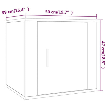 vidaXL Nachttisch Braun Eichen-Optik 50x39x47 cm