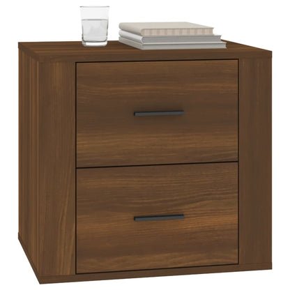 vidaXL Table de chevet Marron aspect chêne 50x39x47 cm