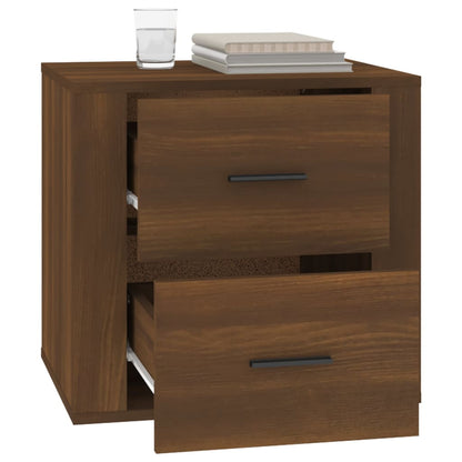 vidaXL Table de chevet Marron aspect chêne 50x39x47 cm
