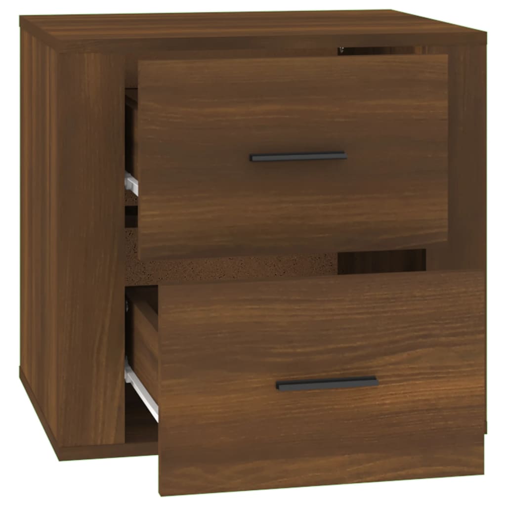 vidaXL Table de chevet Marron aspect chêne 50x39x47 cm