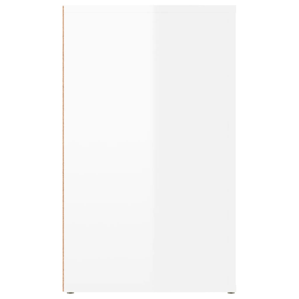 vidaXL Nachttisch Hochglanz-Weiß 50x36x60 cm Holzwerkstoff