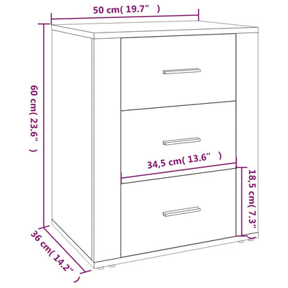vidaXL Nachttisch Hochglanz-Weiß 50x36x60 cm Holzwerkstoff