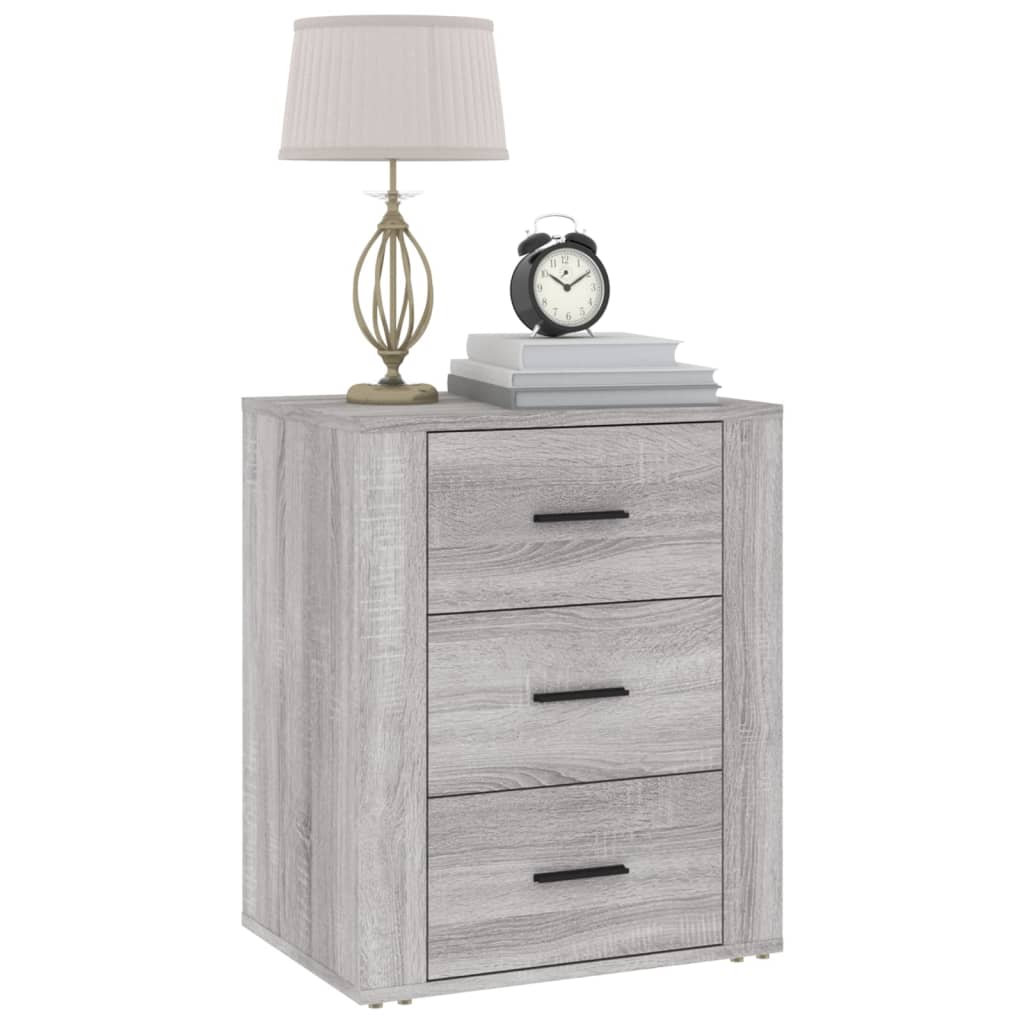 vidaXL Table de chevet gris Sonoma 50x36x60 cm bois d'ingénierie