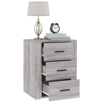 vidaXL Table de chevet gris Sonoma 50x36x60 cm bois d'ingénierie