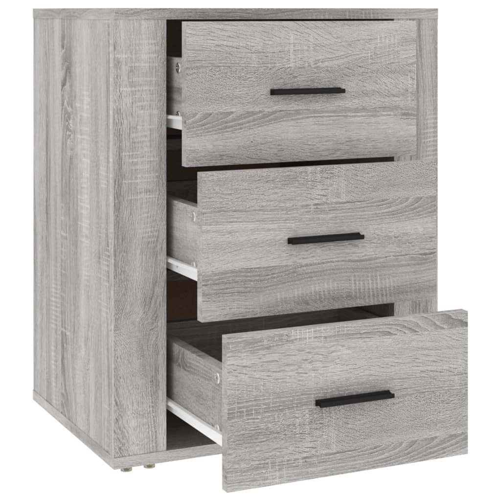 vidaXL Table de chevet gris Sonoma 50x36x60 cm bois d'ingénierie