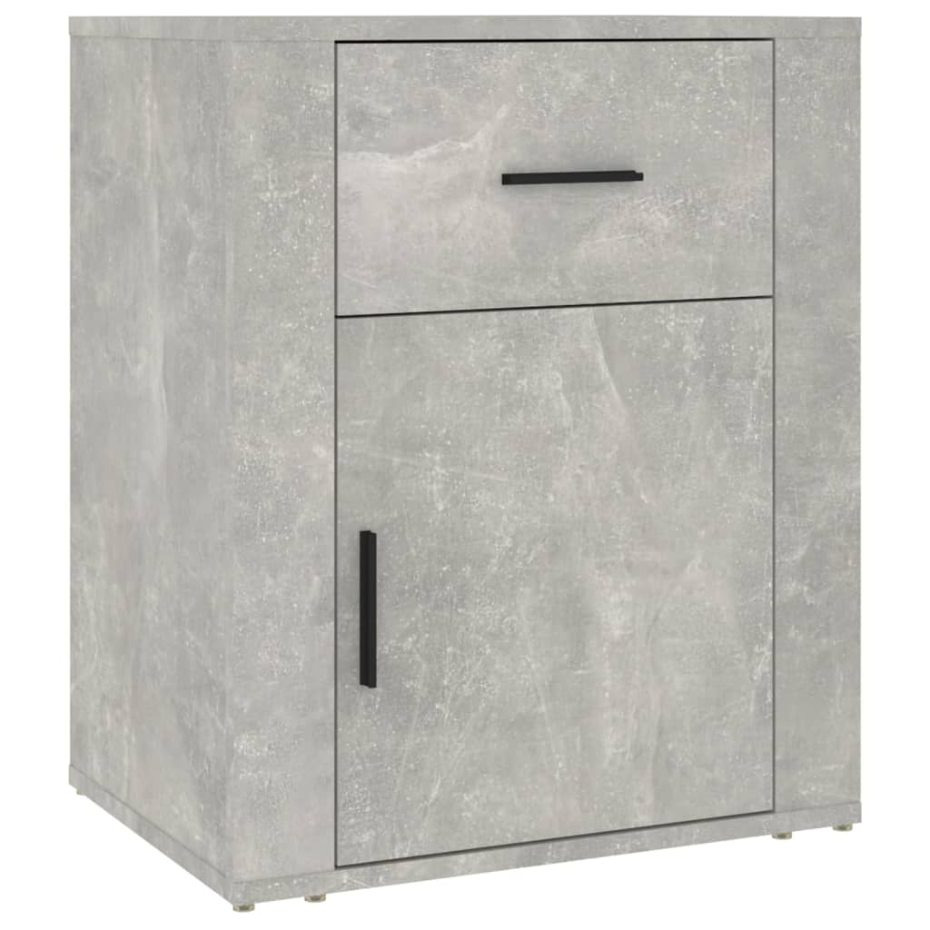 vidaXL Table de chevet gris béton 50x36x60 cm Bois d'ingénierie