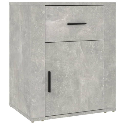 vidaXL Table de chevet gris béton 50x36x60 cm Bois d'ingénierie