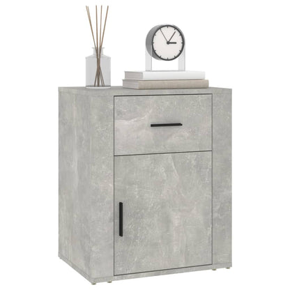 vidaXL Table de chevet gris béton 50x36x60 cm Bois d'ingénierie