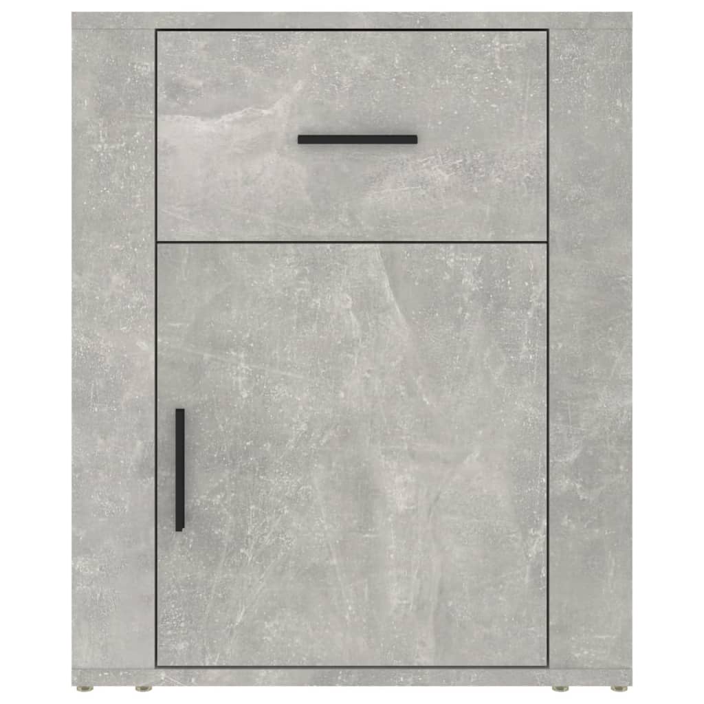 vidaXL Table de chevet gris béton 50x36x60 cm Bois d'ingénierie