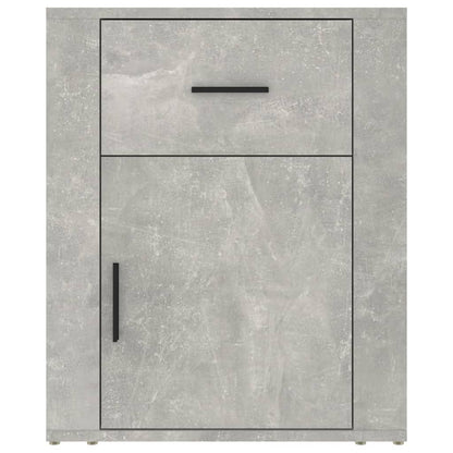 vidaXL Table de chevet gris béton 50x36x60 cm Bois d'ingénierie