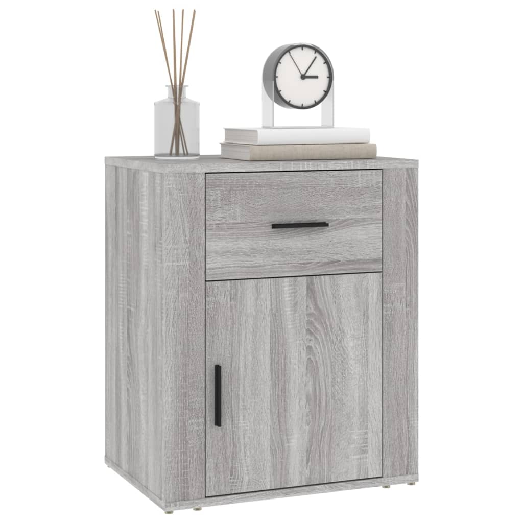 vidaXL Table de chevet gris Sonoma 50x36x60 cm bois d'ingénierie