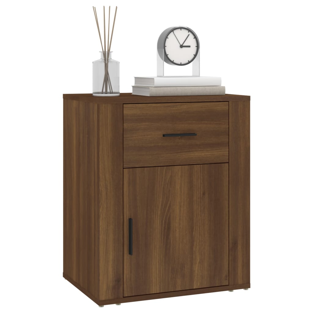 vidaXL Table de chevet aspect chêne marron 50x36x60 cm bois d'ingénierie