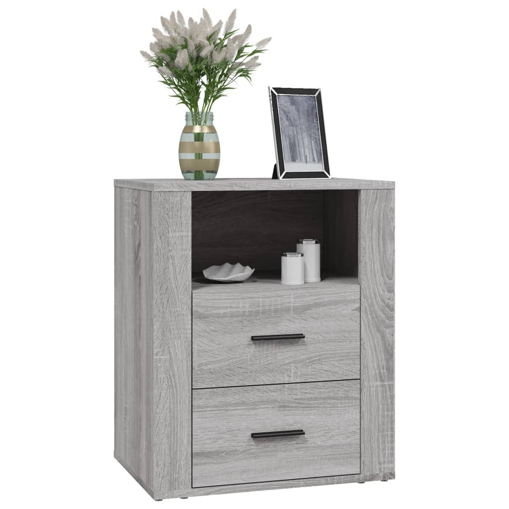 vidaXL Nachttisch Grau Sonoma 50x36x60 cm Holzwerkstoff