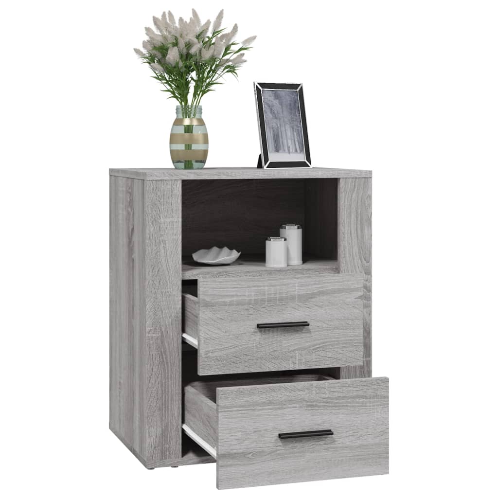 vidaXL Nachttisch Grau Sonoma 50x36x60 cm Holzwerkstoff
