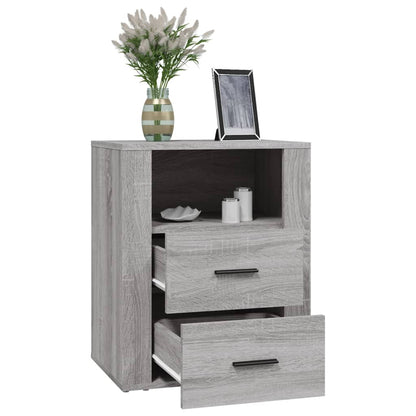 vidaXL Nachttisch Grau Sonoma 50x36x60 cm Holzwerkstoff