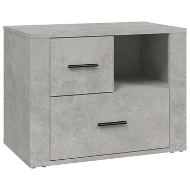 vidaXL Table de chevet gris béton 60x36x45 cm en bois d'ingénierie