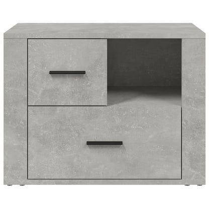 vidaXL Table de chevet gris béton 60x36x45 cm en bois d'ingénierie