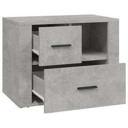 vidaXL Table de chevet gris béton 60x36x45 cm en bois d'ingénierie