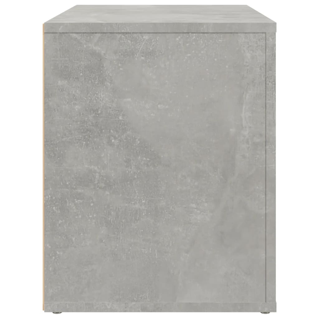 vidaXL Table de chevet gris béton 60x36x45 cm en bois d'ingénierie