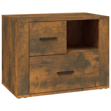 vidaXL Table de chevet chêne fumé 60x36x45 cm bois d'ingénierie