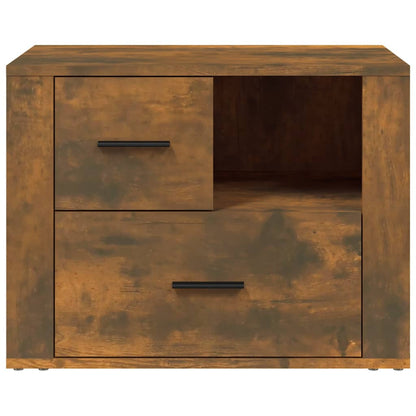 vidaXL Table de chevet chêne fumé 60x36x45 cm bois d'ingénierie