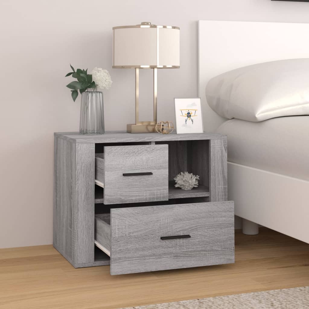 vidaXL Table de chevet gris Sonoma 60x36x45 cm Bois d'ingénierie