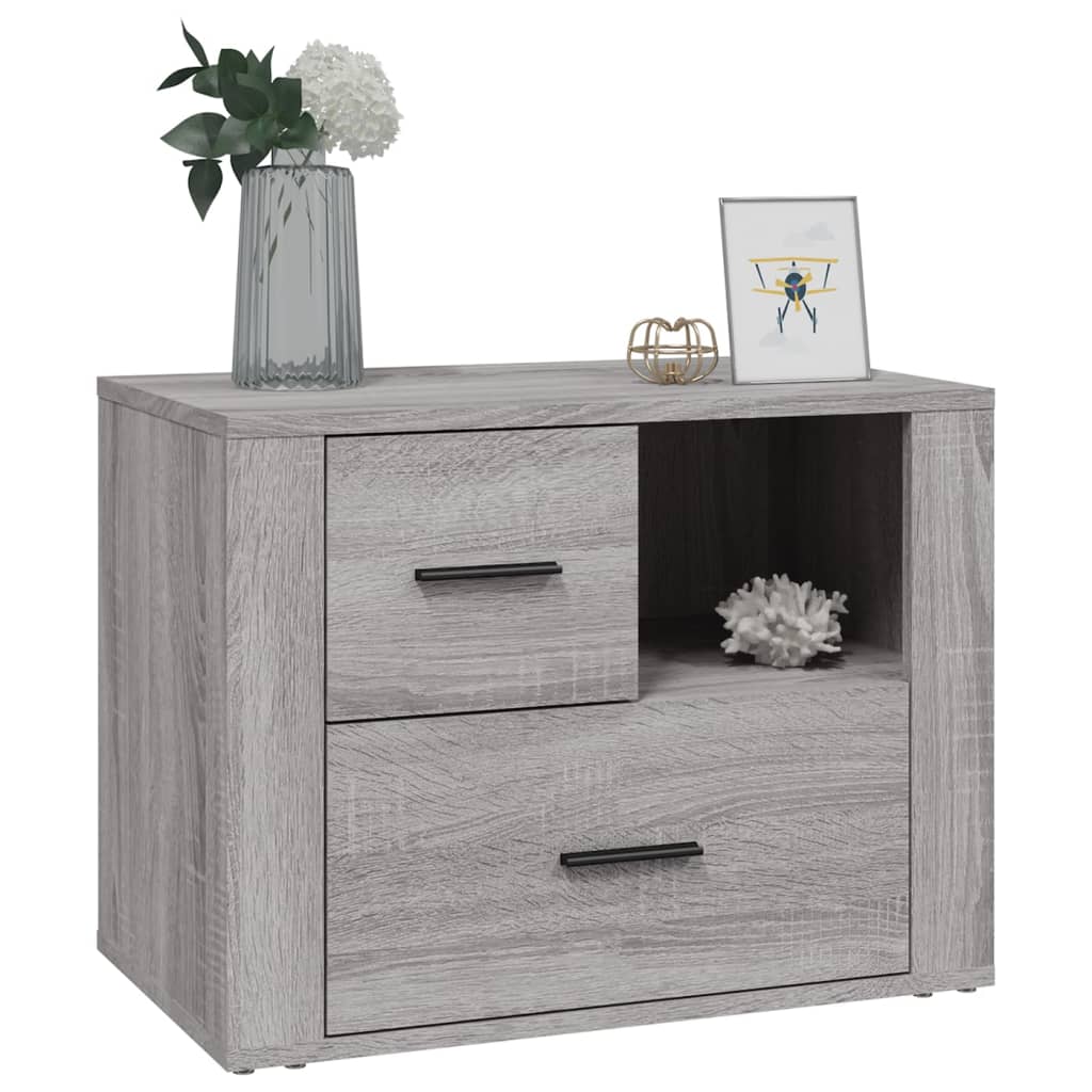vidaXL Table de chevet gris Sonoma 60x36x45 cm Bois d'ingénierie