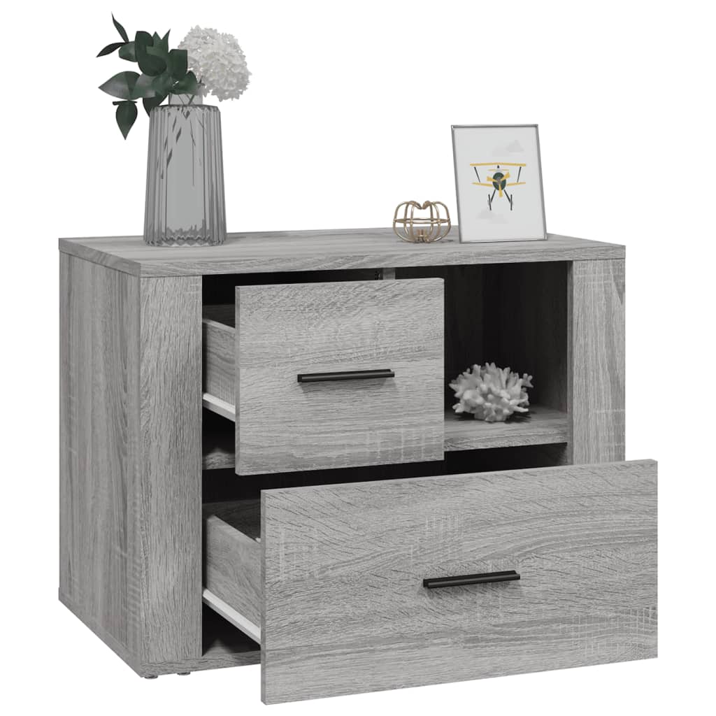 vidaXL Table de chevet gris Sonoma 60x36x45 cm Bois d'ingénierie