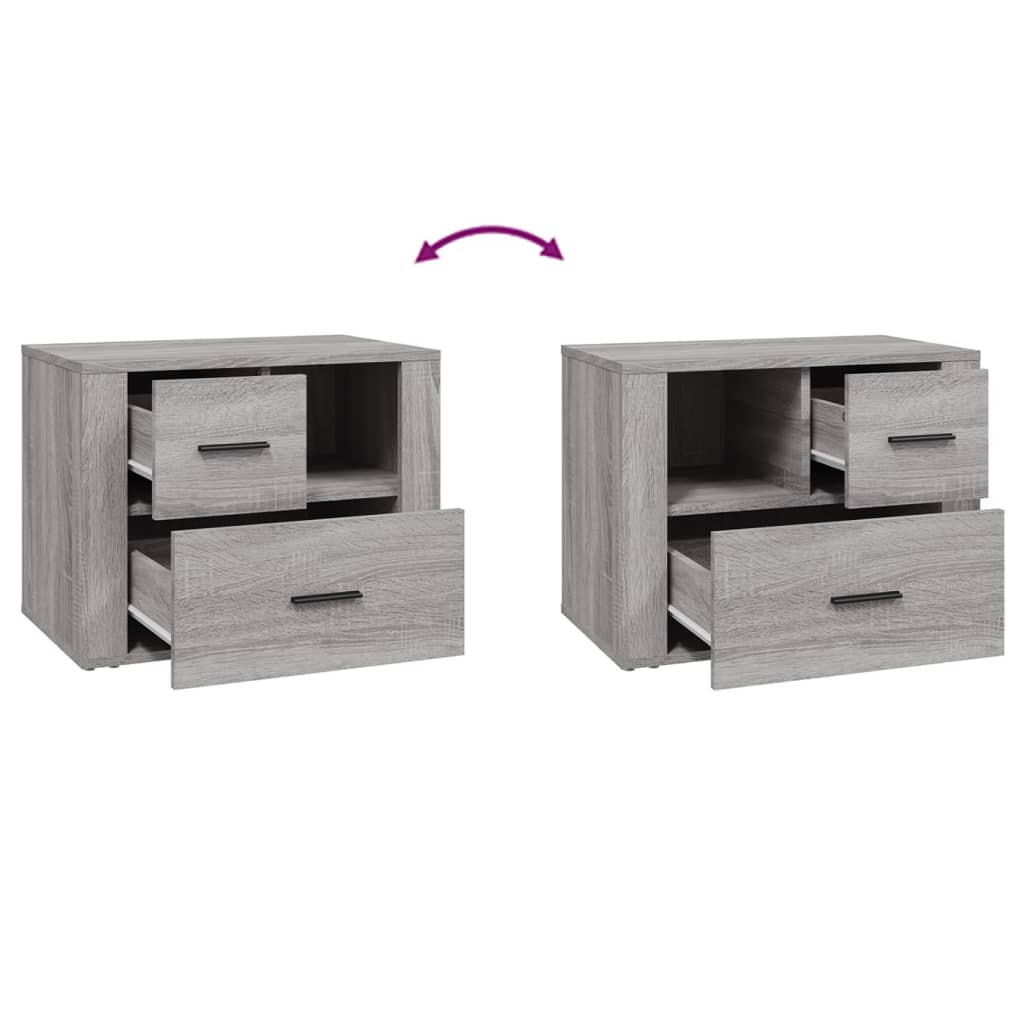 vidaXL Table de chevet gris Sonoma 60x36x45 cm Bois d'ingénierie