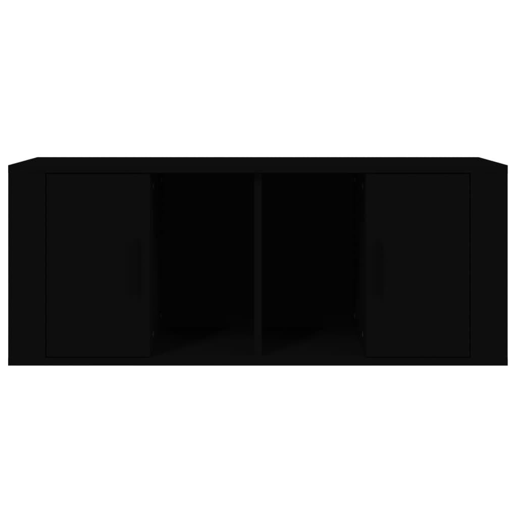 vidaXL Meuble TV Noir 100x35x40 cm Bois d'ingénierie