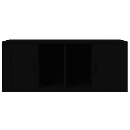 vidaXL Meuble TV Noir 100x35x40 cm Bois d'ingénierie