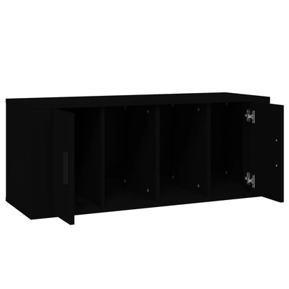 vidaXL Meuble TV Noir 100x35x40 cm Bois d'ingénierie