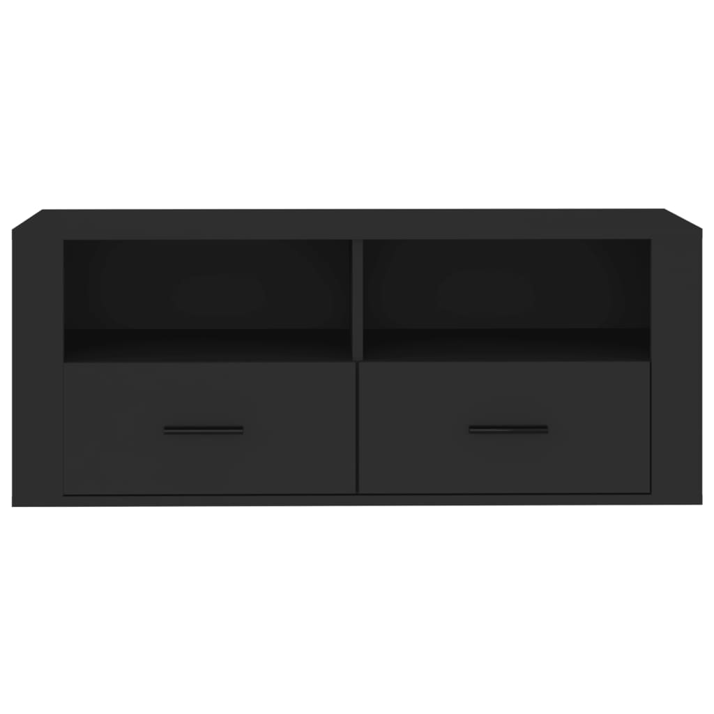 vidaXL Meuble TV Noir 100x35x40 cm Bois d'ingénierie