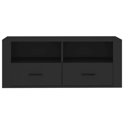vidaXL Meuble TV Noir 100x35x40 cm Bois d'ingénierie