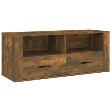 vidaXL Meuble TV chêne fumé 100x35x40 cm bois d'ingénierie
