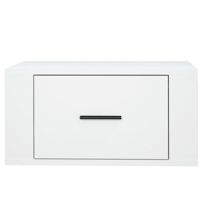 vidaXL Table de chevet murale Blanc 50x36x25 cm